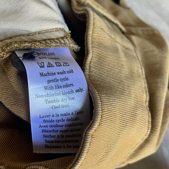 Everlane Organic Cotton Barrel Leg Pants Women's Size 10 Khaki Wide Leg Cropped - Picture 6 of 8